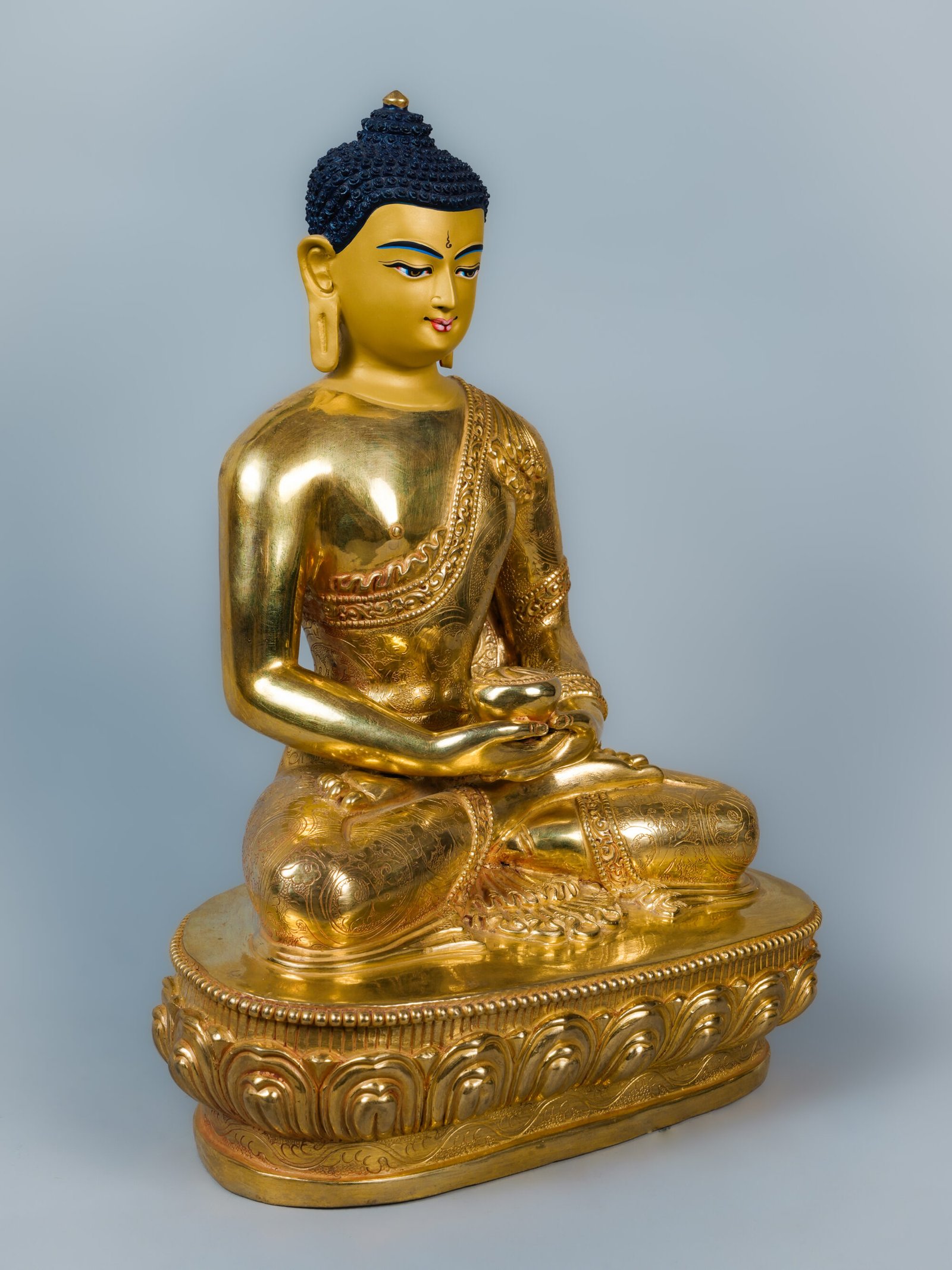 Handcrafted Amitabha Buddha Statue | 24K Gold | 10 inch - Image 2