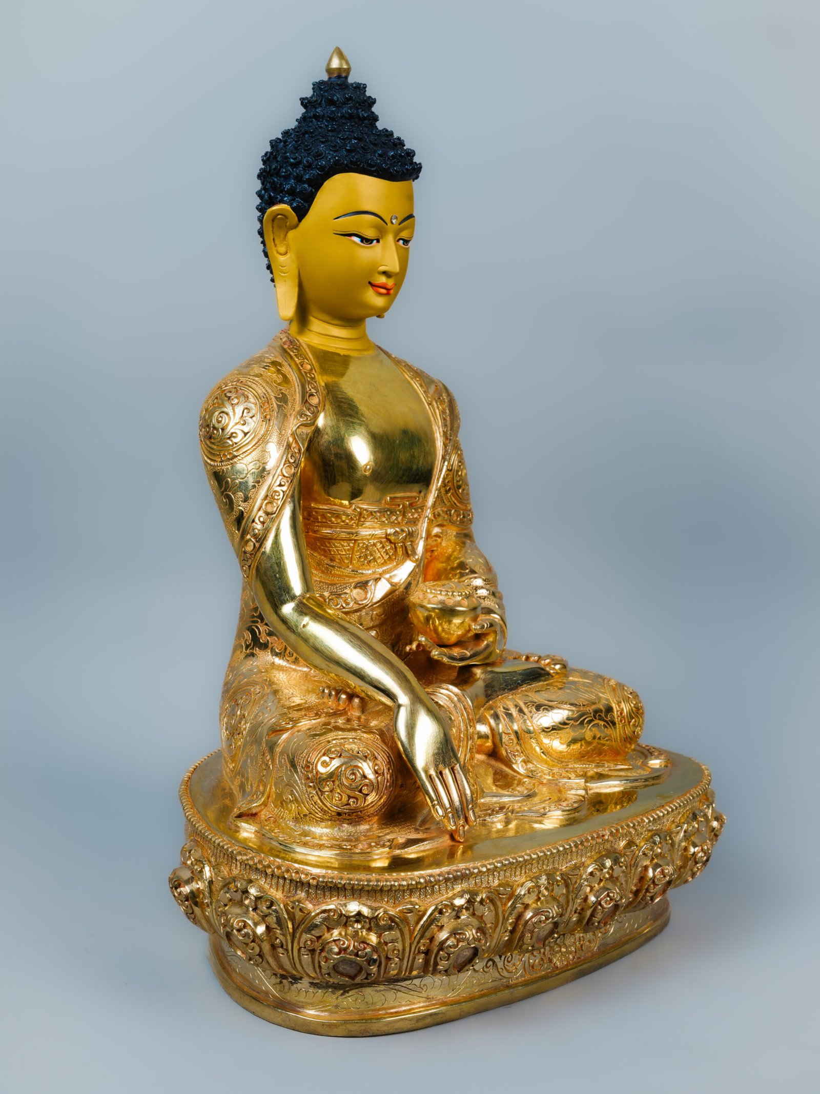 Handcrafted Shakyamuni Buddha Statue | 24K Gold | 13.25 inch - Image 2
