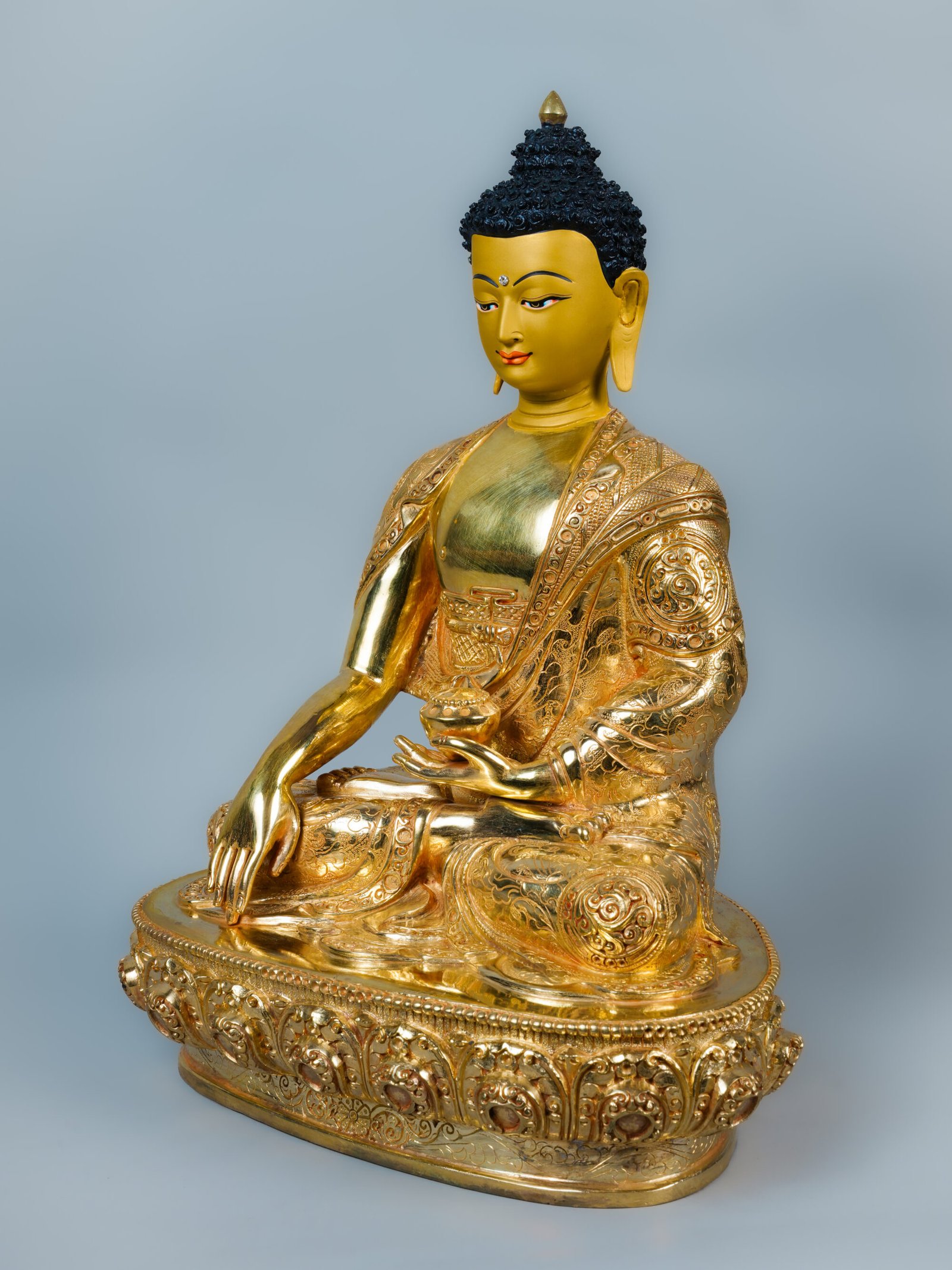 Handcrafted Shakyamuni Buddha Statue | 24K Gold | 13.25 inch - Image 3