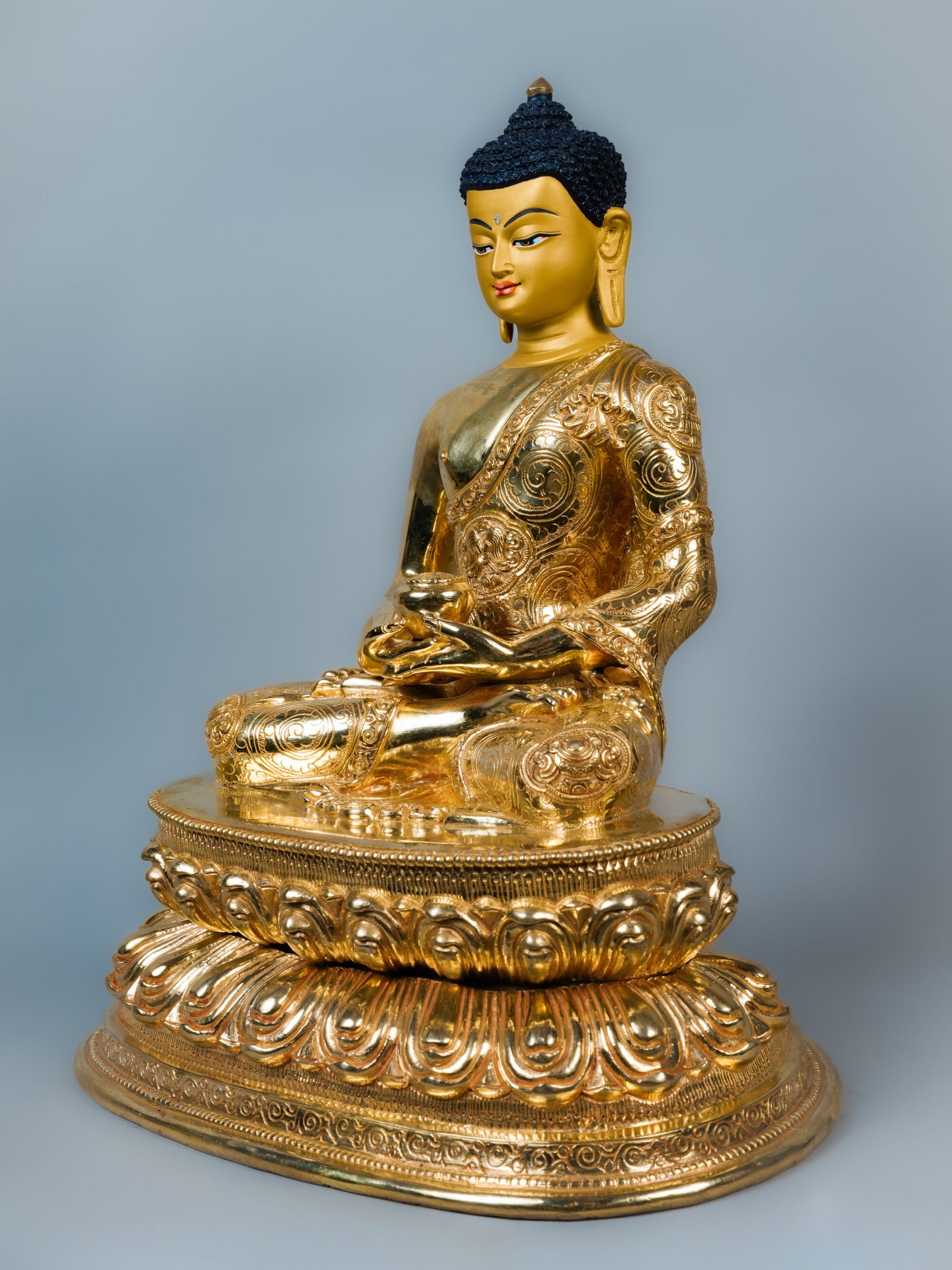 Handcrafted Amitabha Buddha Statue | 24K Gold | 13.5 inch - Image 3
