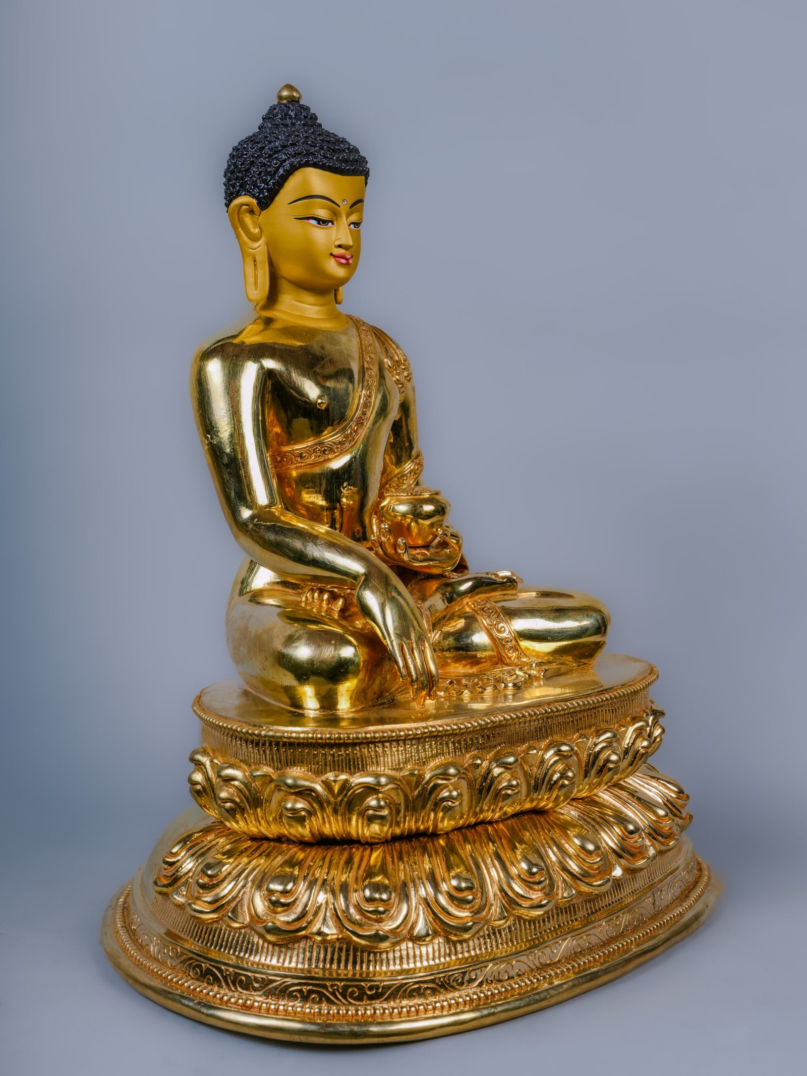 Handcrafted Shakyamuni Buddha Statue | 24K Gold | 13.5 inch - Image 2