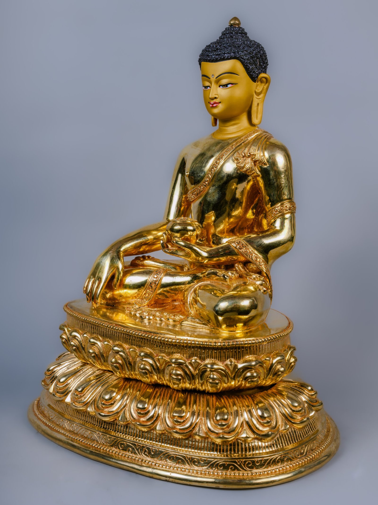 Handcrafted Shakyamuni Buddha Statue | 24K Gold | 13.5 inch - Image 3