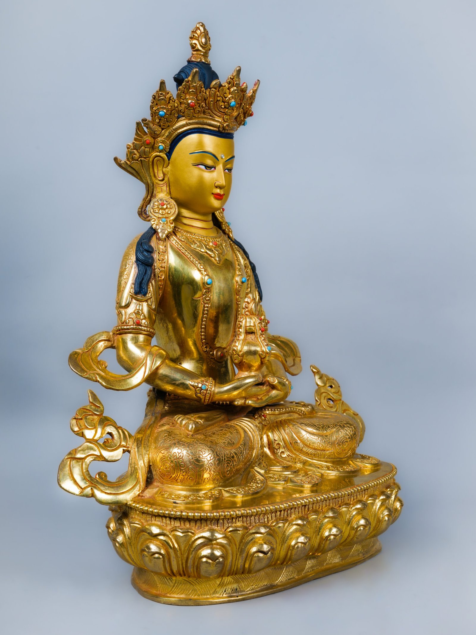 Amitayus Buddha Statue – The Buddha of Infinite Life & Longevity | 13 inch - Image 2