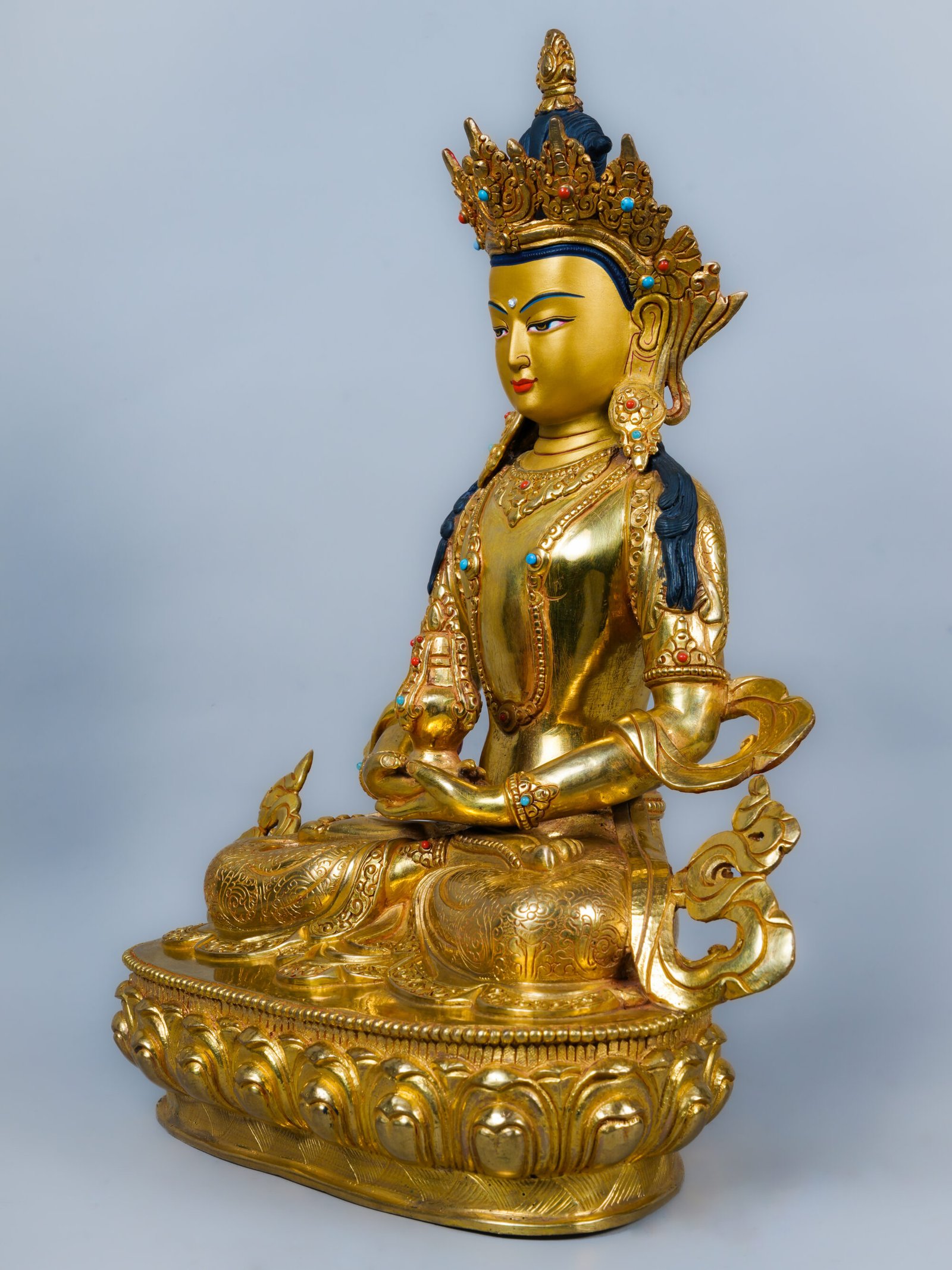Amitayus Buddha Statue – The Buddha of Infinite Life & Longevity | 13 inch - Image 3