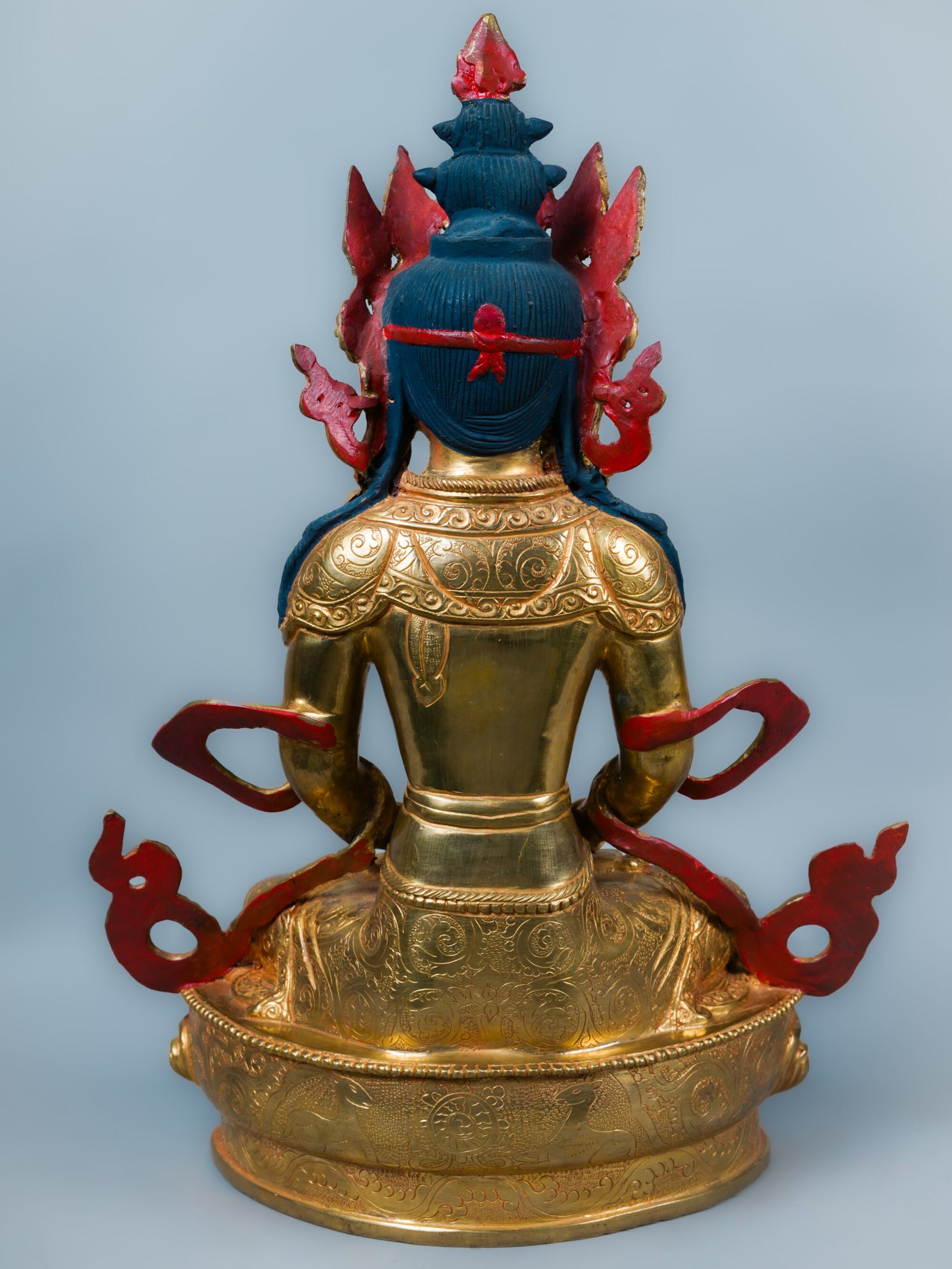 Handmade Amitayus Buddha Statue – The Buddha of Infinite Life & Longevity | 13 inch - Image 4