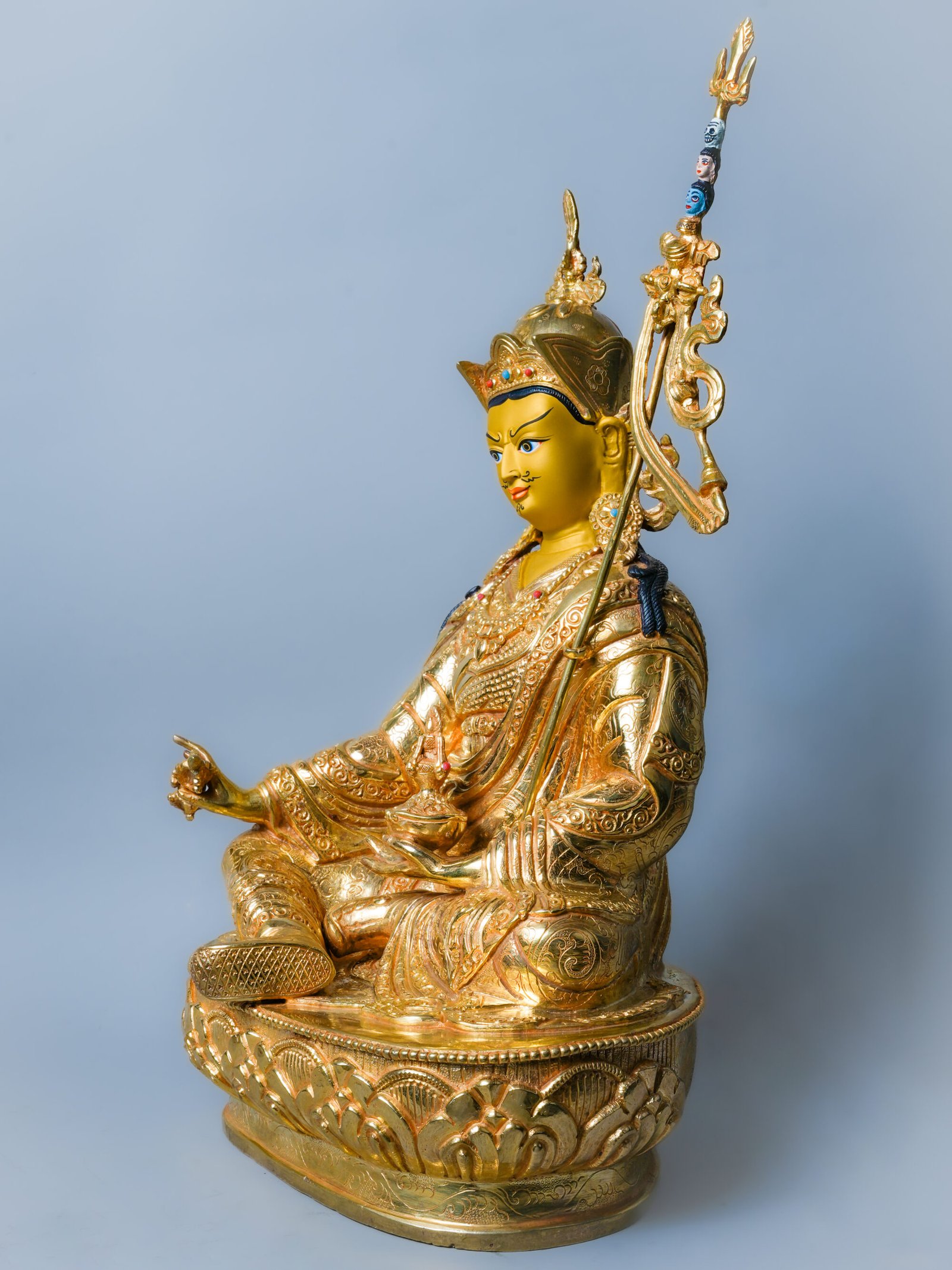 Handcrafted Guru Rinpoche statue | 13 inch - Image 3
