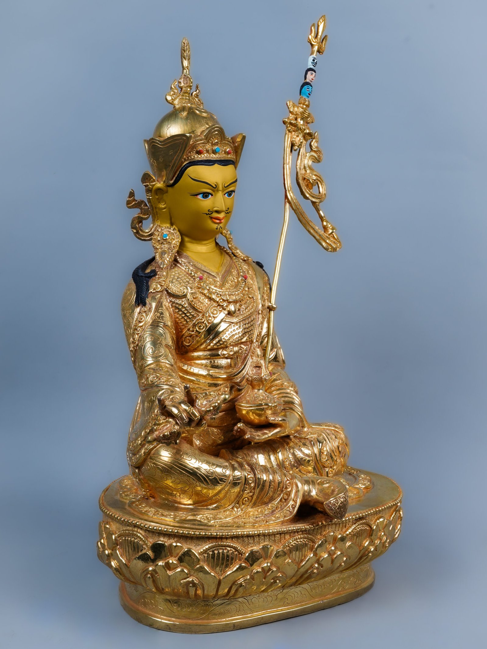 Handcrafted Guru Rinpoche statue | 13 inch - Image 2