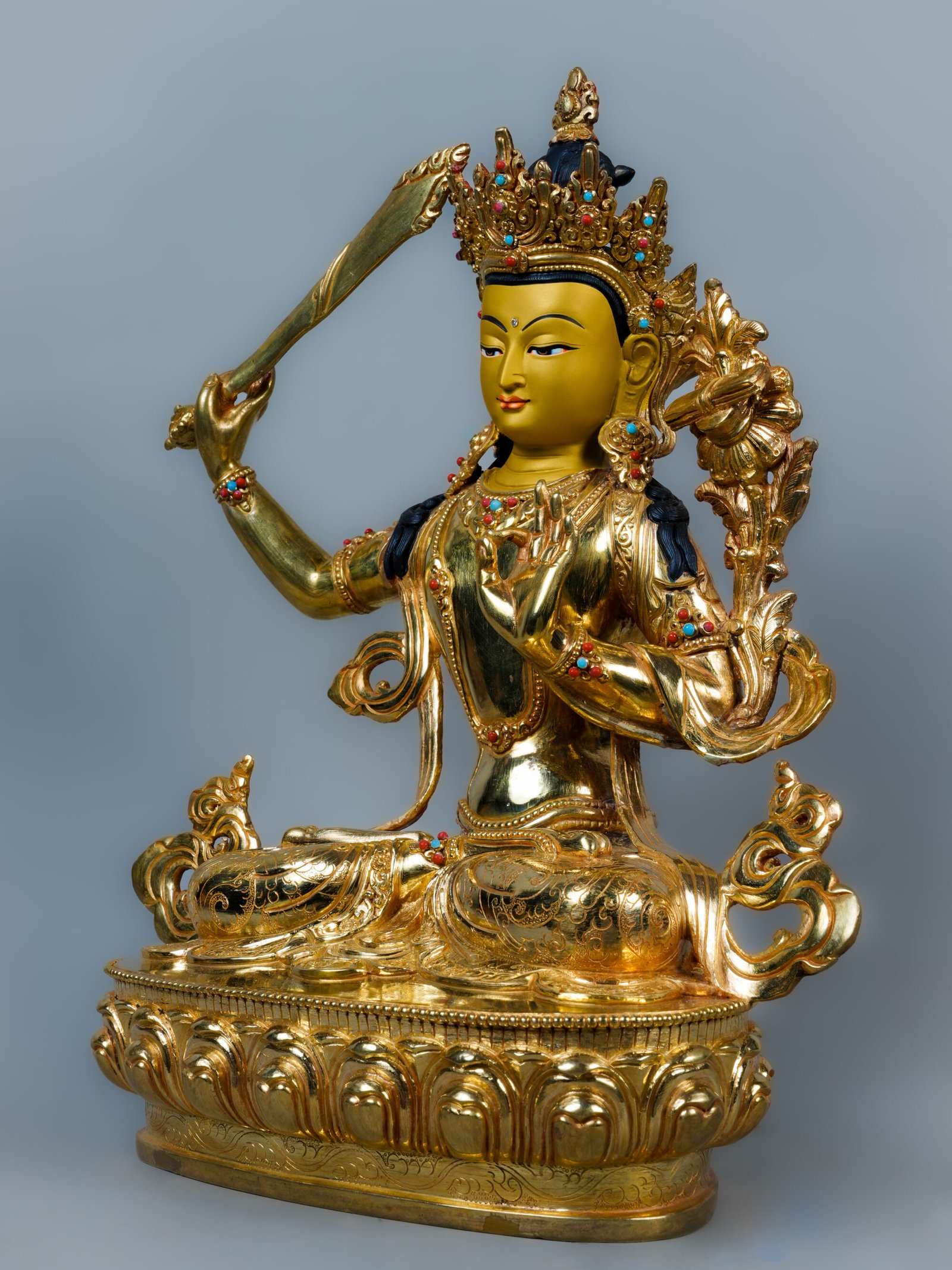 Manjushri with Wisdom Sword | 13 inch - Image 3