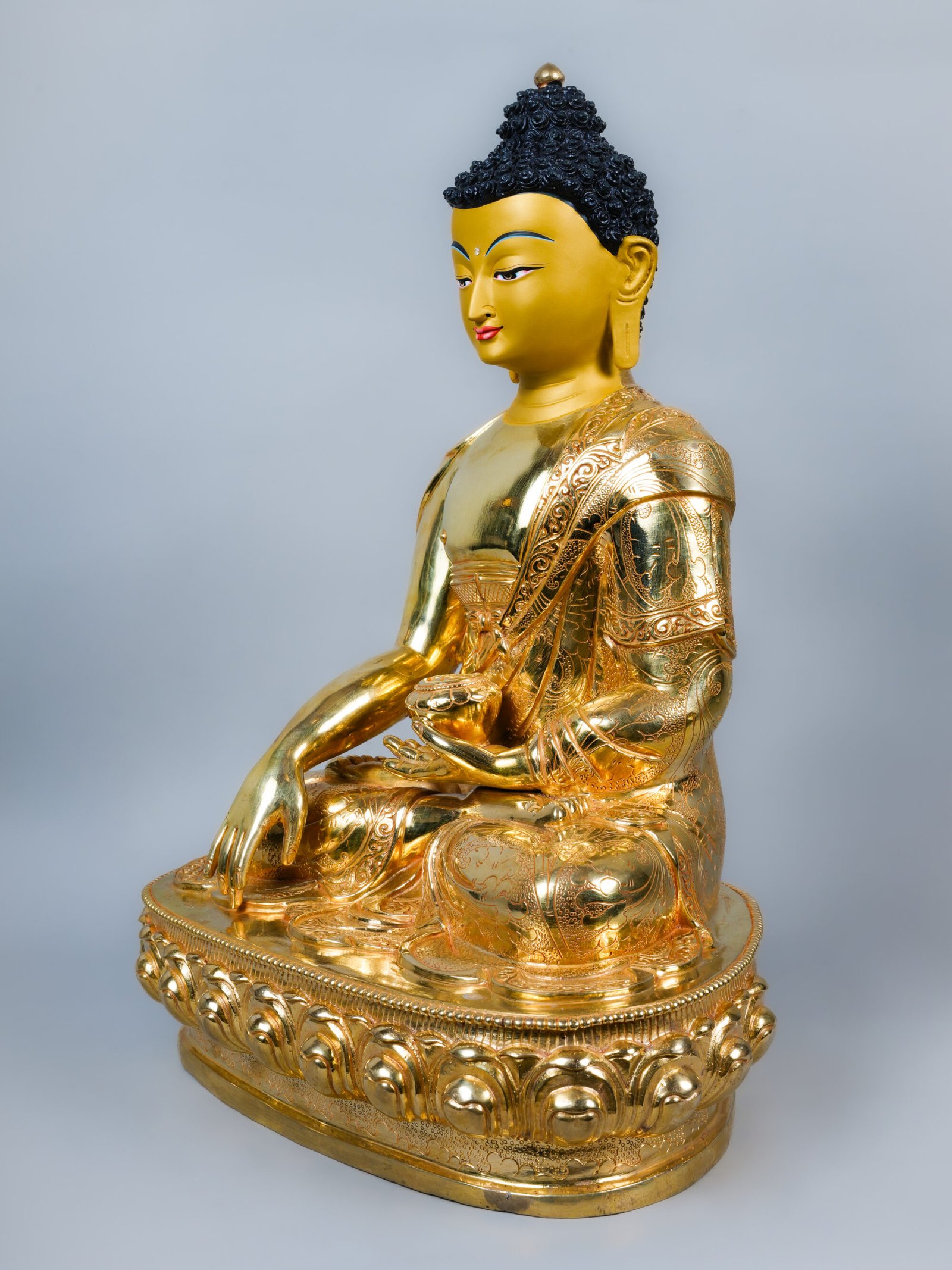 Handcrafted Shakyamuni Buddha Statue | 24K Gold | 13 inch - Image 3