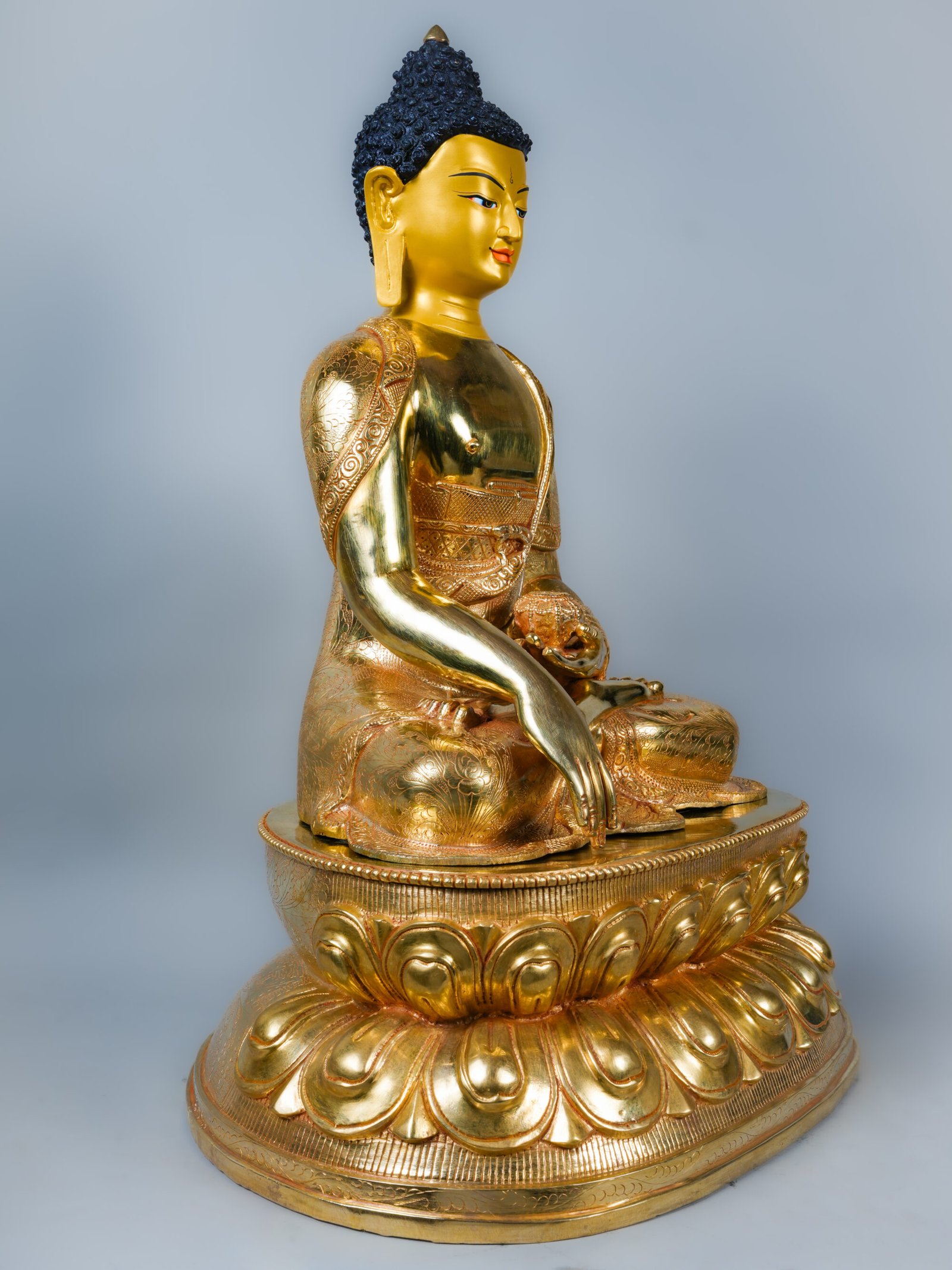 Handcrafted Shakyamuni Buddha Statue | 24K Gold | 18 inch - Image 2
