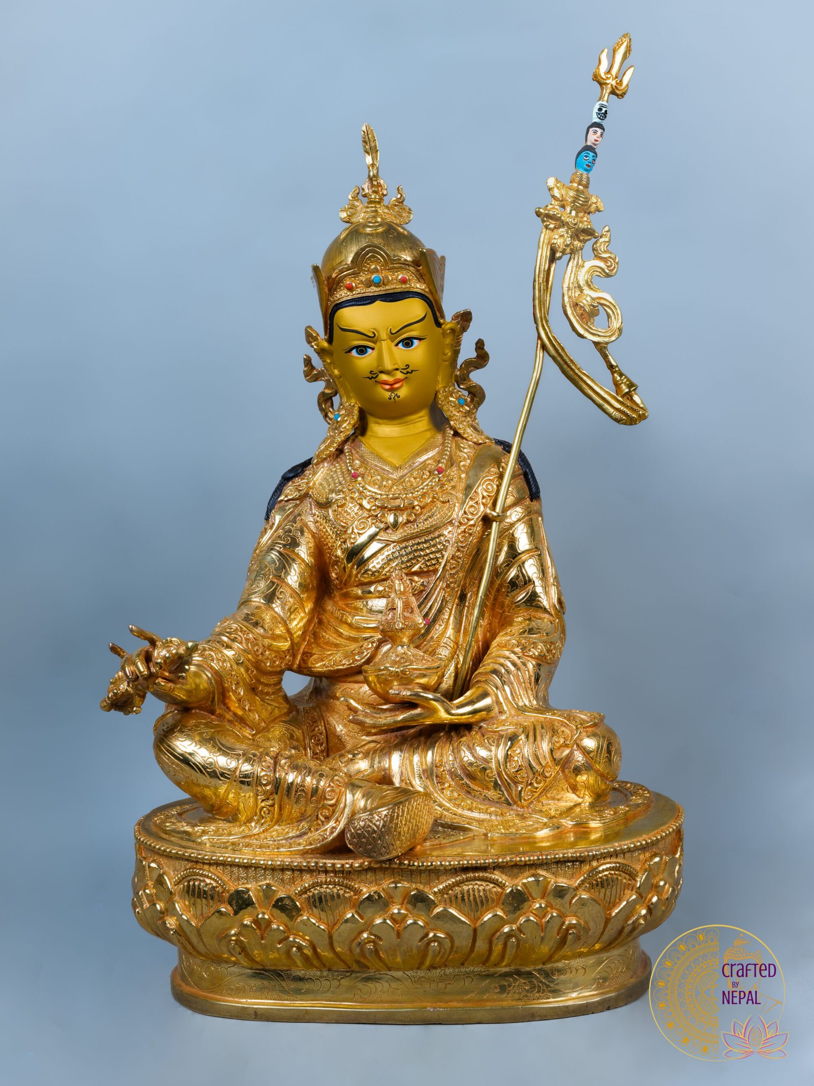 Handcrafted Guru Rinpoche statue | 13 inch