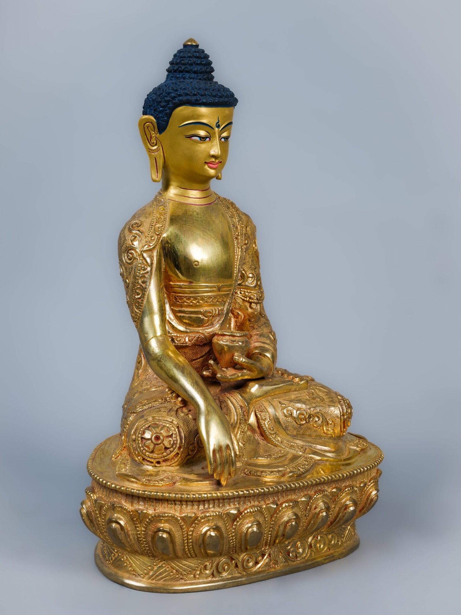 Handcrafted Shakyamuni Buddha Statue | 24K Gold | 8 inch - Image 2