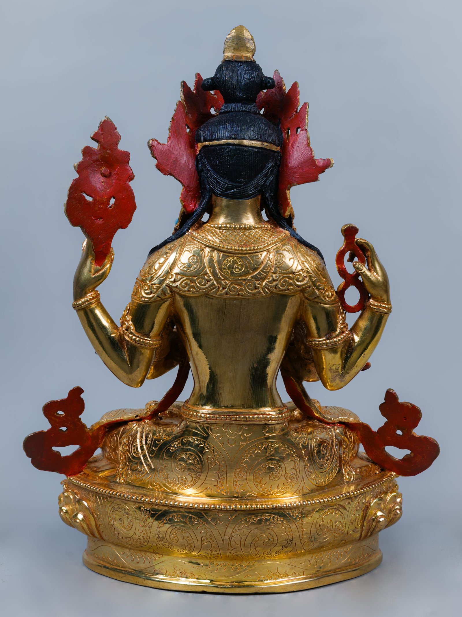 Handcrafted Bodhisattva Chenrezig Statue | 9 inch - Image 4