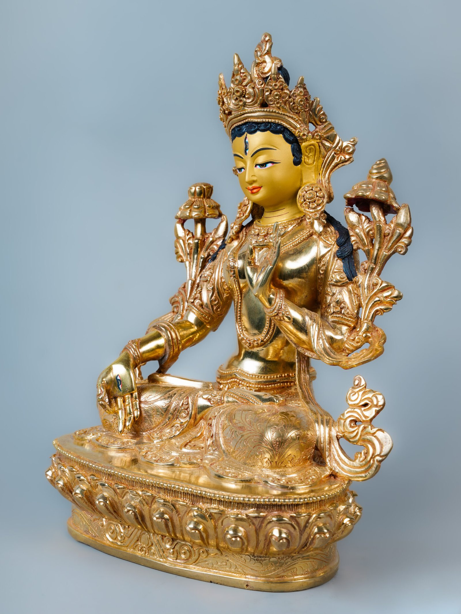 Buddhist Goddess White Tara | 9 inch - Image 3